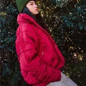 FP Movement by Free People Red Puffer Jacket - Brand New NWTs Winter Ski Apres